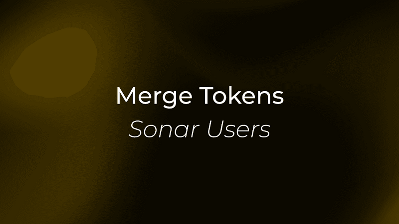 Sonar Users with Merge Tokens