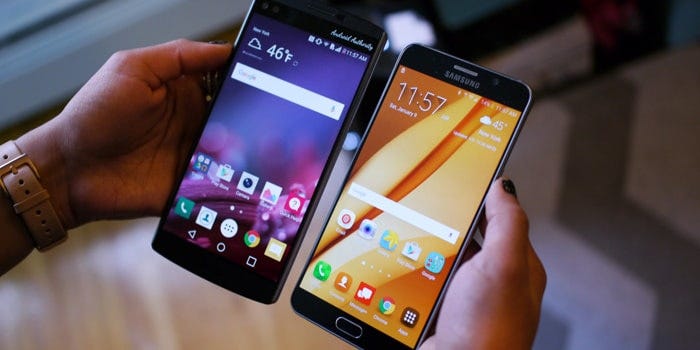 Pantallas para comparar AMOLED, LCD, OLED de Samsung