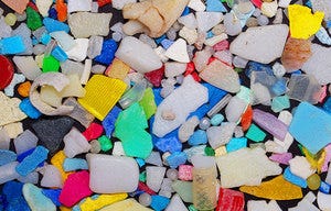 Colorful pieces of plastic