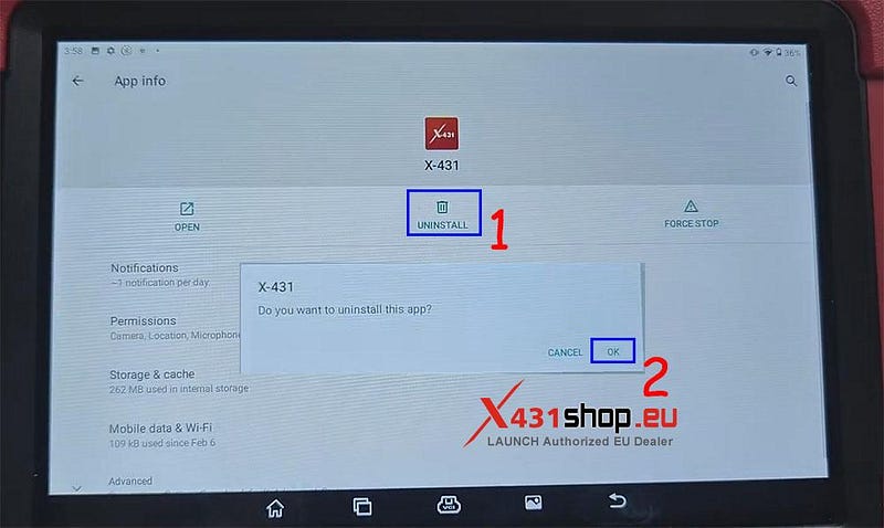 LAUNCH X431診断ソフトウェアX-431アプリの再インストール方法