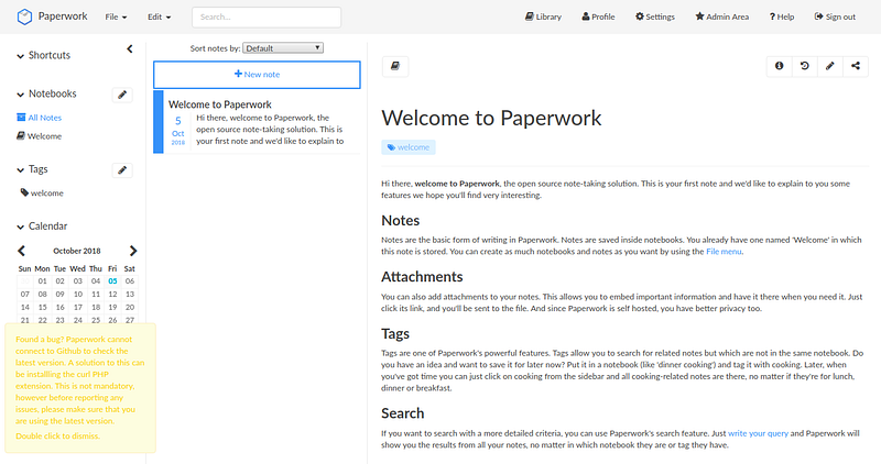 Paperwork — note-taking app