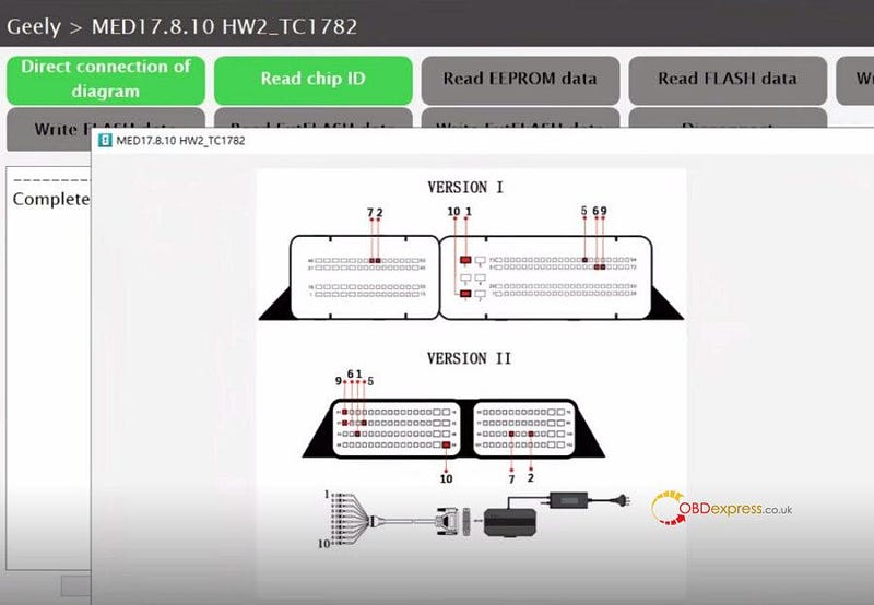 LAUNCH-X431 ECU Programmer Clone Geely Bosch MED17.8.10 on Bench