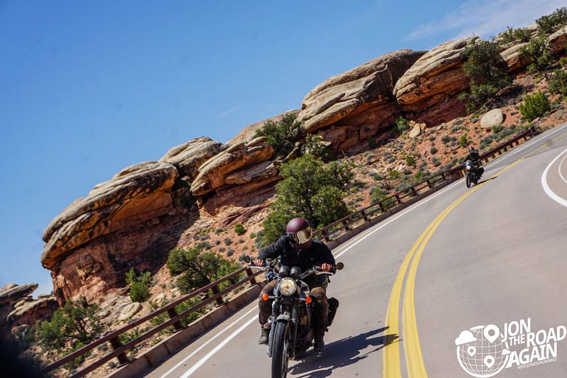 Riding through canyonlands