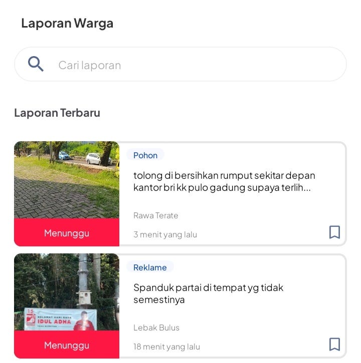 Laporan Warga JAKI