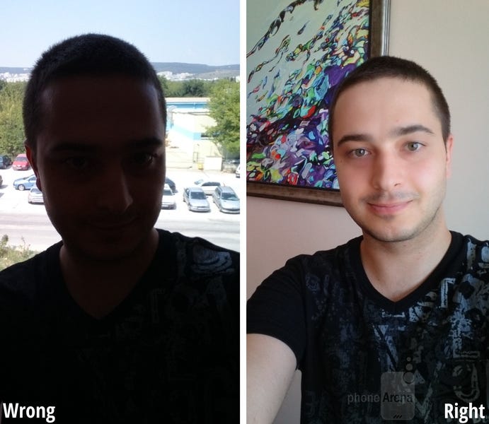 Correct Lighting is important. Image Courtesy: PhoneArena.com