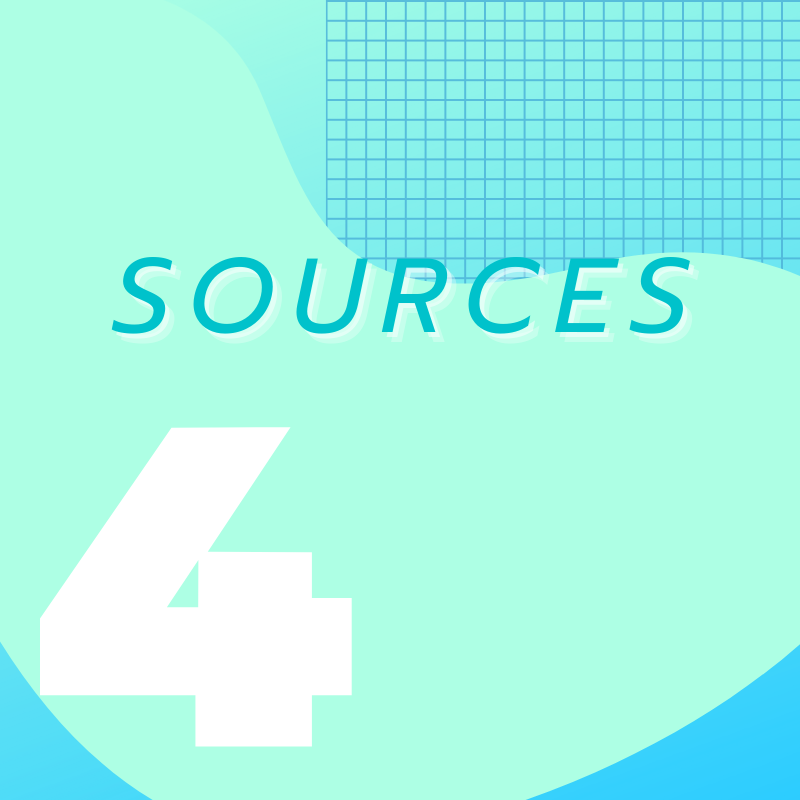 Number 4.Icon labelled “Sources”