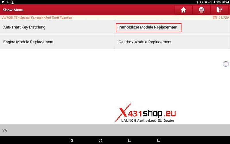 LAUNCH X431_Replacement of VW Audi 4th Generation instrument