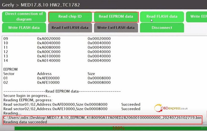 LAUNCH-X431 ECU Programmer Clone Geely Bosch MED17.8.10 on Bench