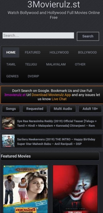Movierulz torrent Telugu movies