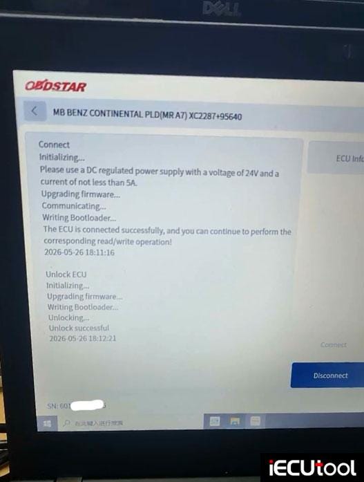 OBDSTAR ECU Master Read and Write Benz PLD MRA7 Truck ECU