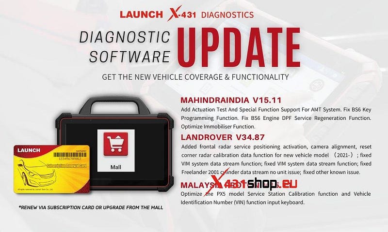 LAUNCH X431 Upgrade_Mahindra_Land Rover_Proton