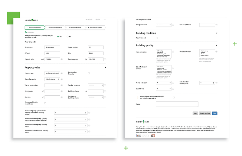 Property Evaluation form