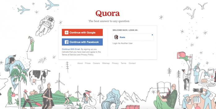 Quora-signup-page