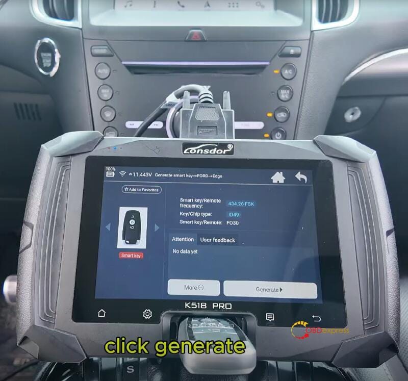 Lonsdor K518 PRO All Key Lost Programming for 2017 Ford Edge