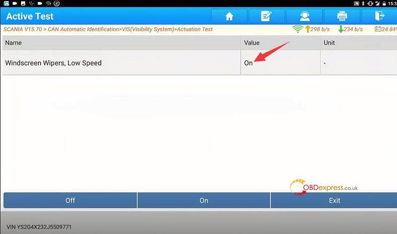 How to Test SCANIA Windscreen Wipers by LAUNCH-X431 PRO3S+ SmartLink HD