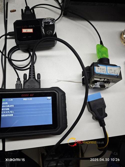 CGDI A2 メルセデス・ベンツ イモビライザー マニュアル_キーの追加と全キー紛失