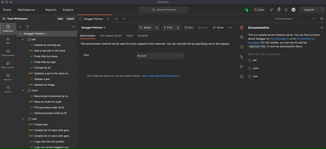 Document API using docgen