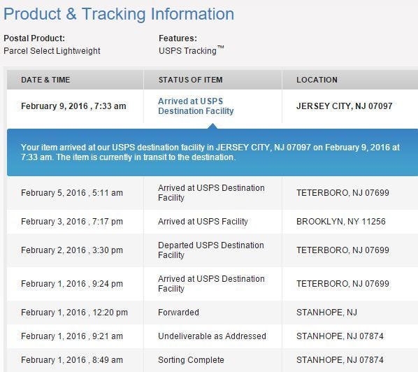 USPS Customer Service Tracking