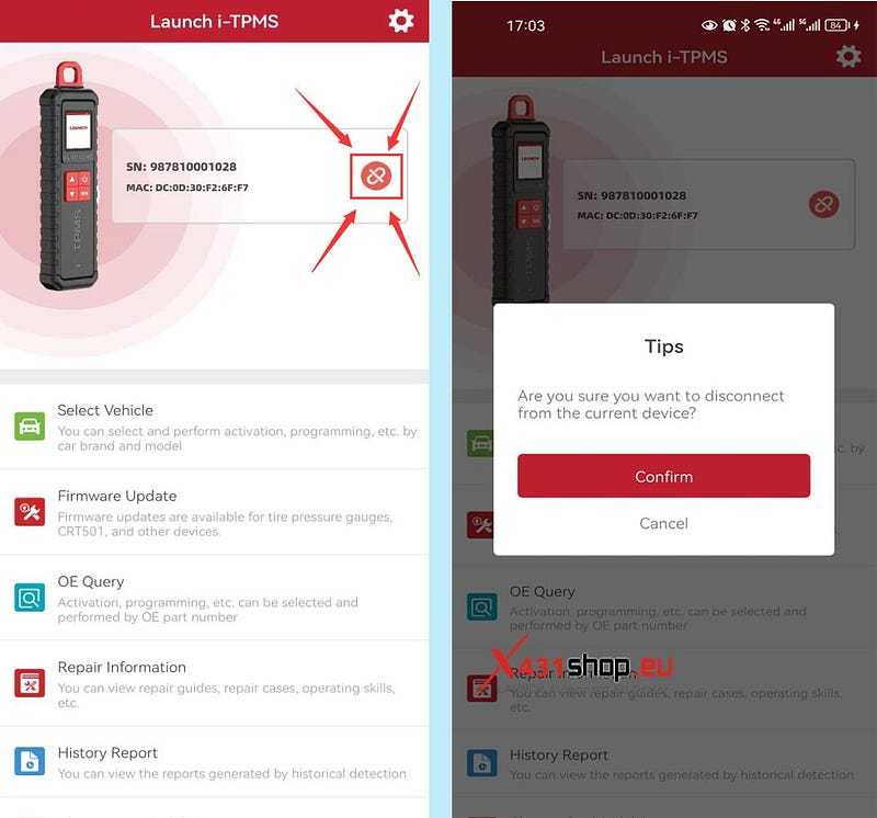 How to connect LAUNCH i-TPMS to the mobile phone APP