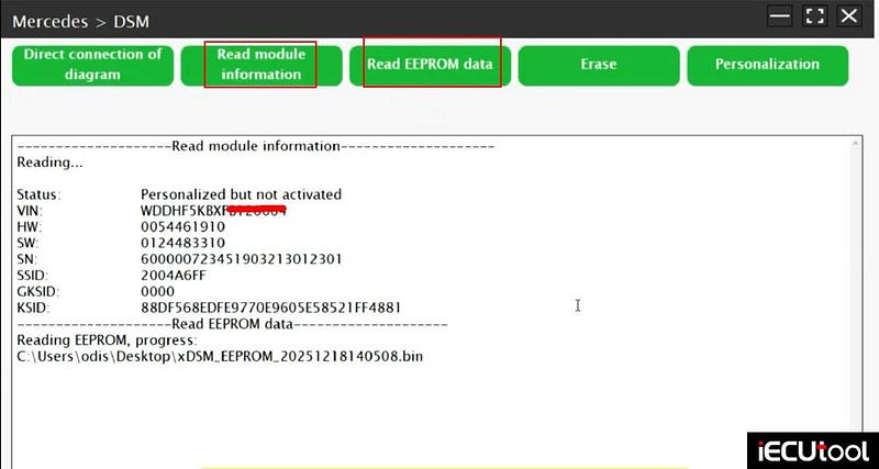 Replace Mercedes DSM FBS4 with Launch X431 ECU Programmer