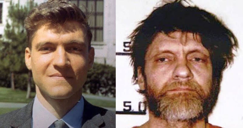 Theodore Kaczynski, almost the defining line between genius and insanity. He wasted his potential,  a murderoterrorist.