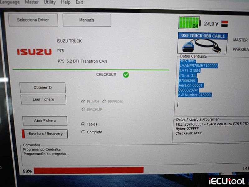 Foxflash Read and Write Isuzu P75 Transtron and DCU