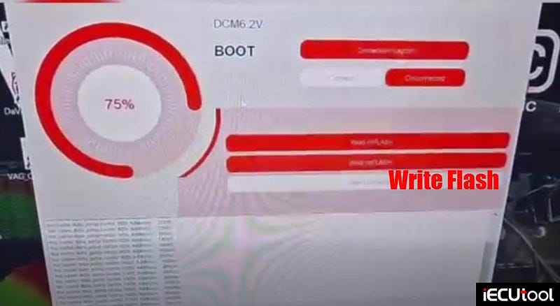 FormulaFlash Read and Write VW Delphi DCM6.2V ECU in Boot