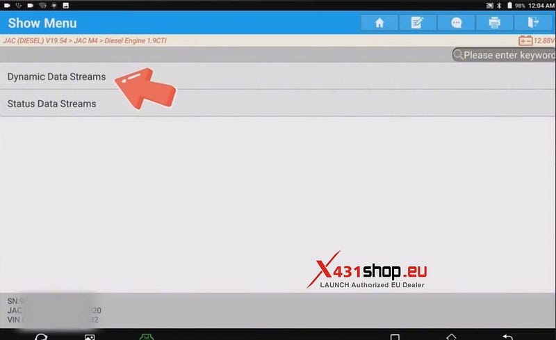 LAUNCH X431 PAD V ELITE    JAC M4