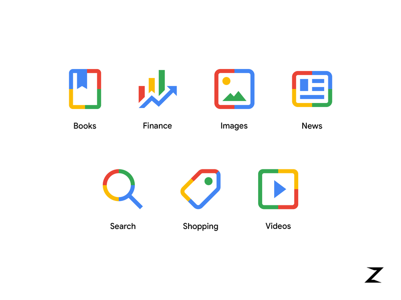 Google new search menu icons by Fabio Scarparo in design inspiration