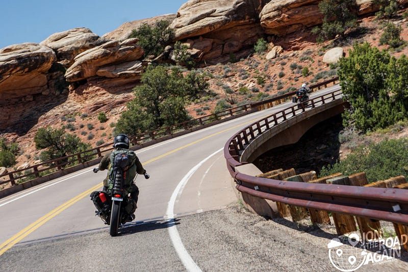 Riding through canyonlands