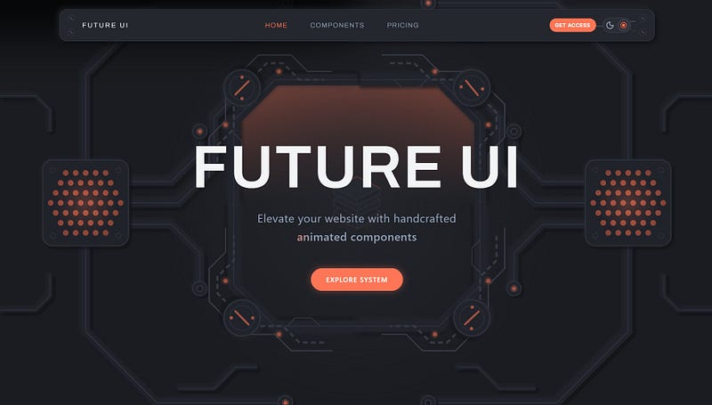 FutureUI — Premium Animated React Components for the modern Web
