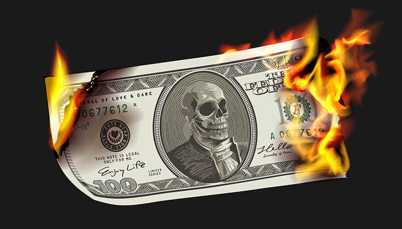 Capitalism is eating itself from the inside out (image licensed to author)