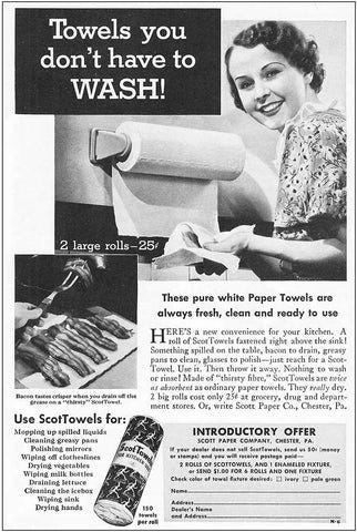 history of paper towels