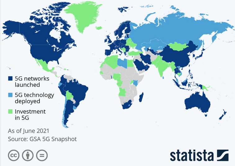 Source: GSA 5G Snapshot — Statista