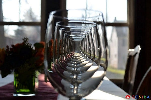 Wine Glass Optical Illusion