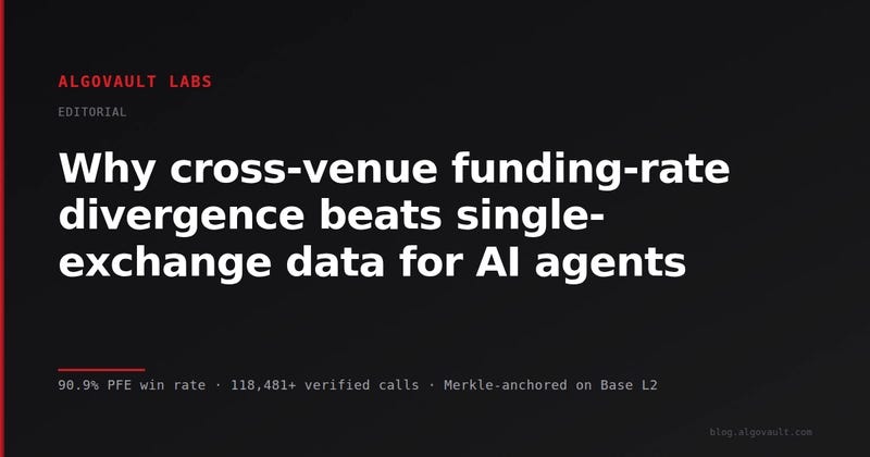 Why cross-venue funding-rate divergence beats single-exchange data for AI agents