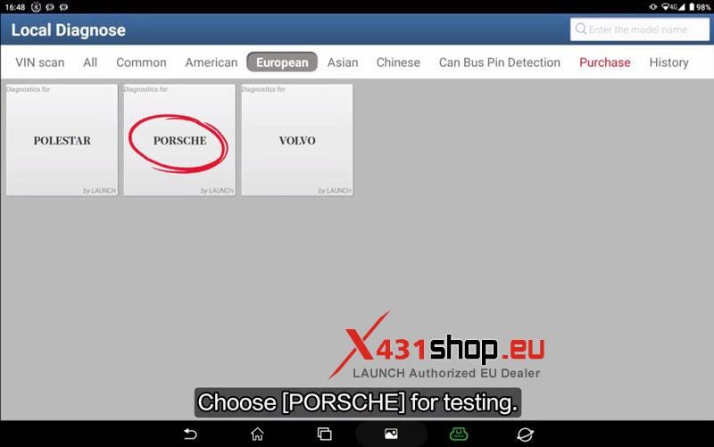 LAUNCH X431 Guide: 2025 Porsche 911 DME Engine Adaptation