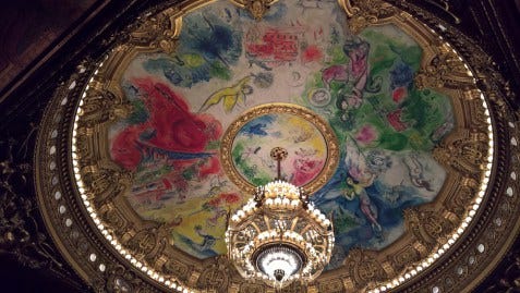 Auditorium roof and 7-ton chandelier