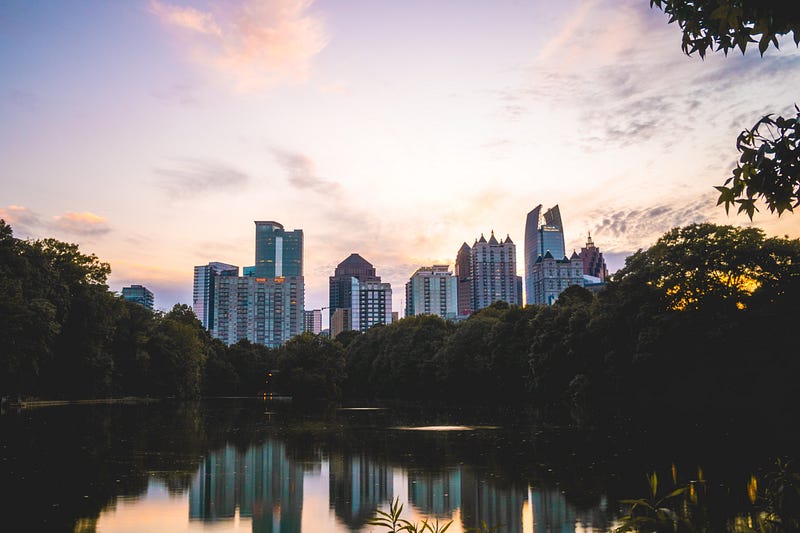 Photo by Ben Dutton on Unsplash, atlanta, piedmont park, atlanta skyline, instagrammable spots atlanta, sunset