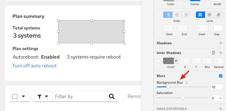 Feature in Sketch with full background blur applied