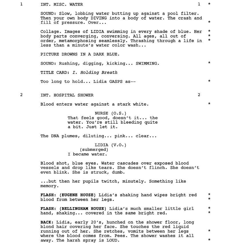 Page One: “The Chronology of Water” (2025)