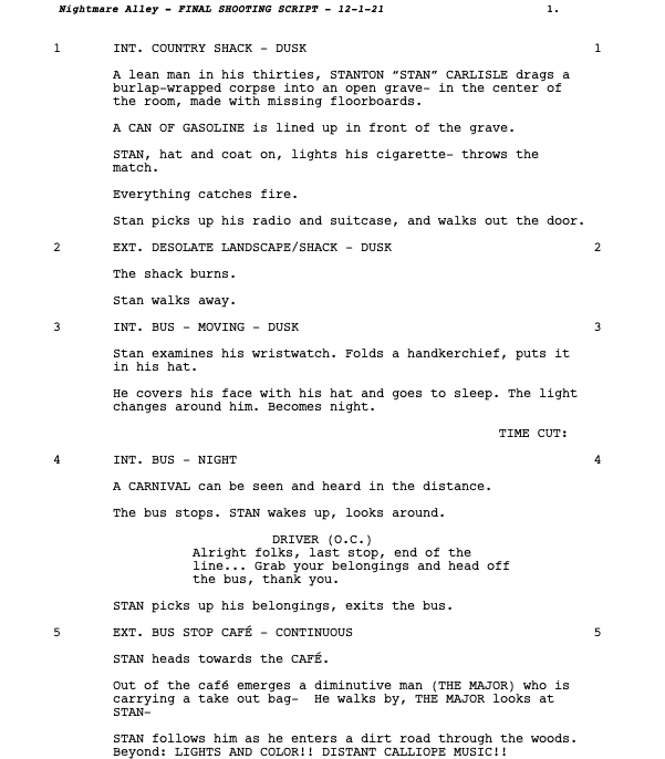 Page One: “Nightmare Alley” (2021)