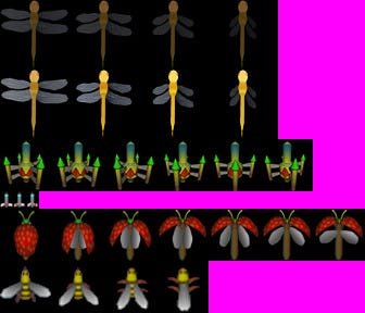 An images that shows a sprite sheet with all the images used in the game