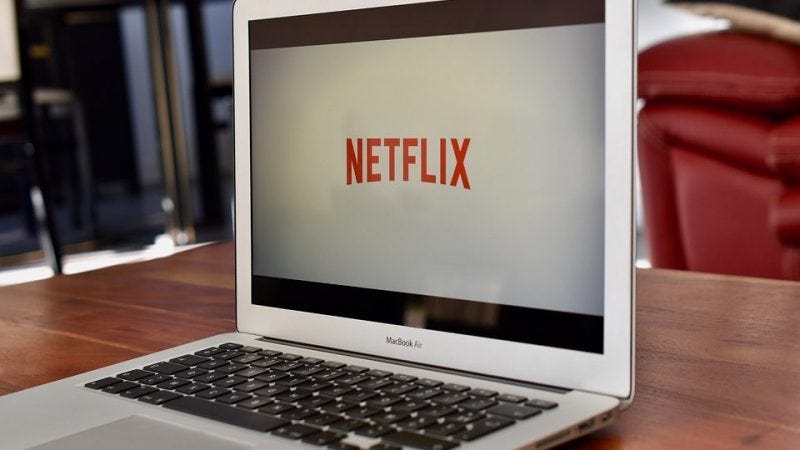 Netflix series being played on a laptop.