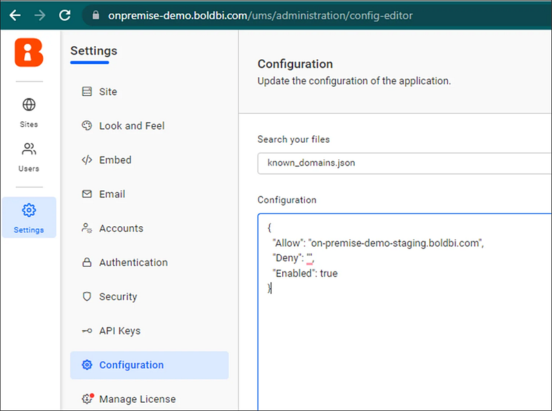 Allow Configuration