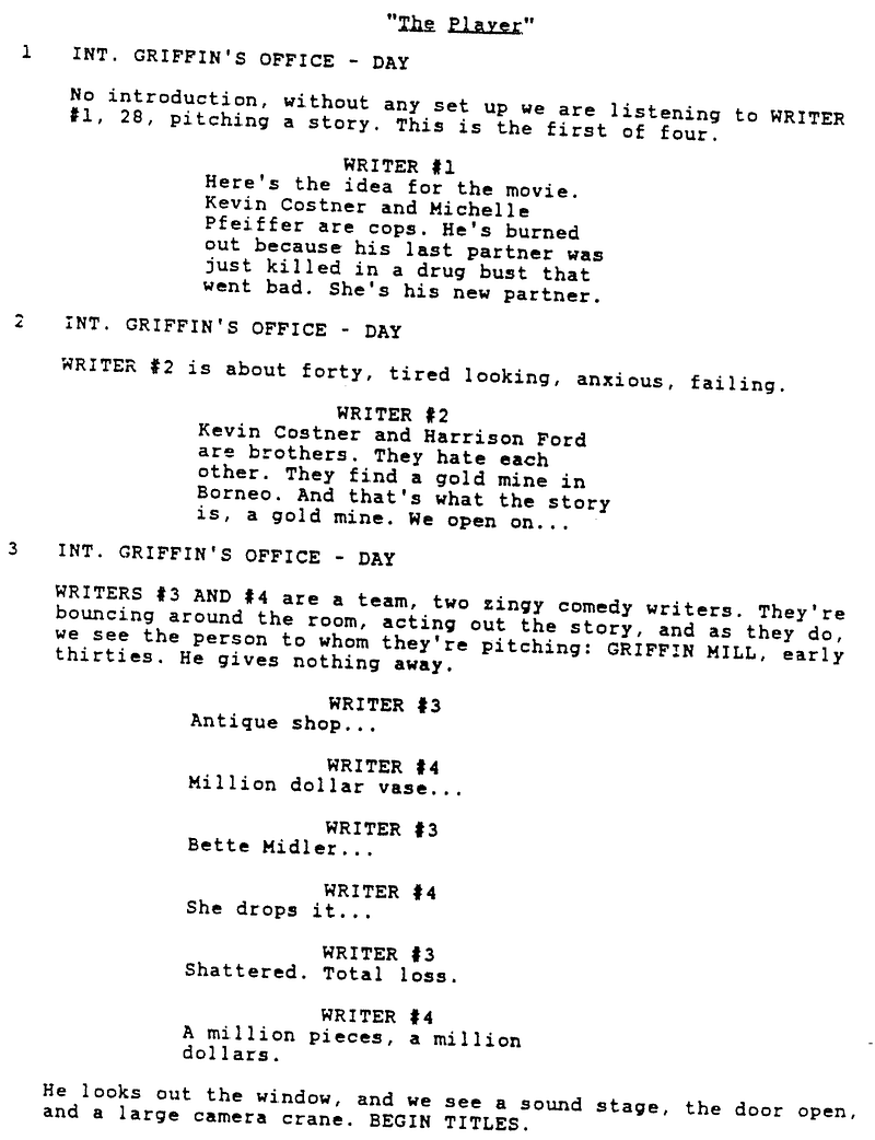Page One: “The Player” (1992)
