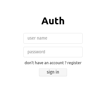 auth page
