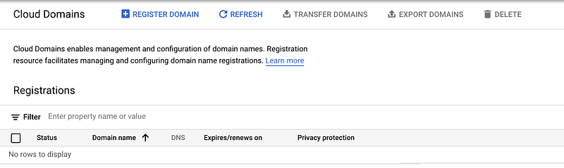 Cloud Domains on GCP