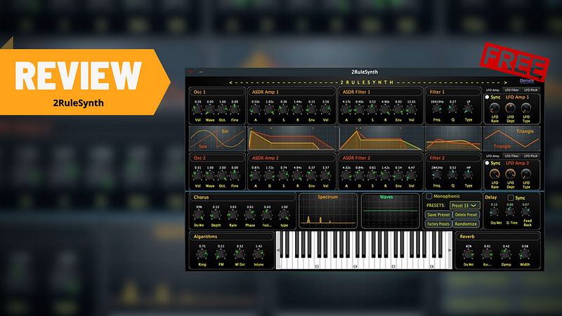 2RuleSynth - A FREE Software Synthesizer By 2Rule!