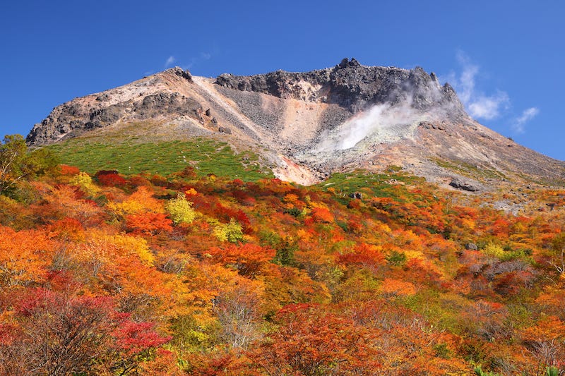 The peak of the Nasu area’s Mt. Chausu in Togichi Prefecture